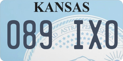 KS license plate 089IXO