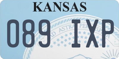 KS license plate 089IXP