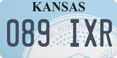 KS license plate 089IXR