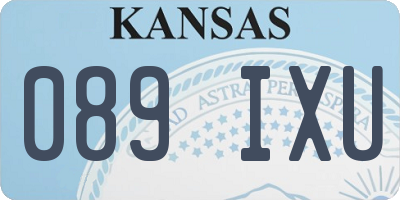 KS license plate 089IXU