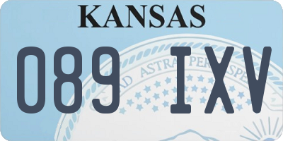 KS license plate 089IXV
