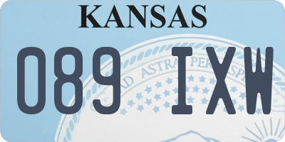 KS license plate 089IXW