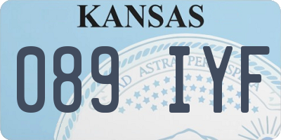 KS license plate 089IYF