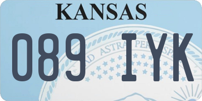 KS license plate 089IYK