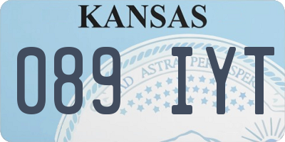 KS license plate 089IYT