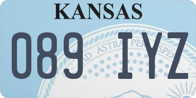 KS license plate 089IYZ