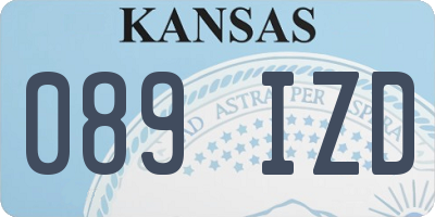 KS license plate 089IZD