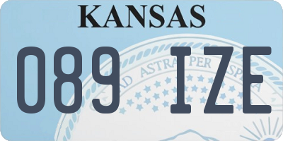 KS license plate 089IZE