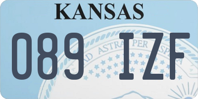 KS license plate 089IZF
