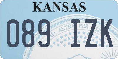 KS license plate 089IZK