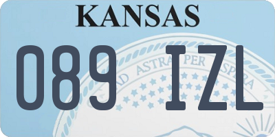 KS license plate 089IZL