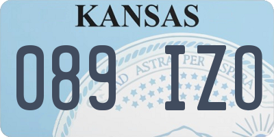 KS license plate 089IZO