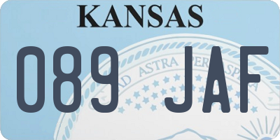 KS license plate 089JAF