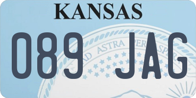 KS license plate 089JAG