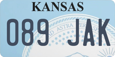 KS license plate 089JAK