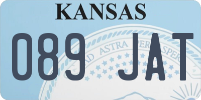 KS license plate 089JAT