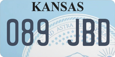 KS license plate 089JBD