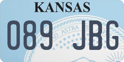 KS license plate 089JBG
