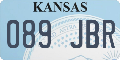 KS license plate 089JBR