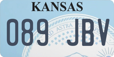 KS license plate 089JBV