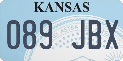 KS license plate 089JBX