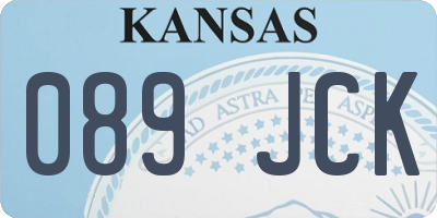 KS license plate 089JCK