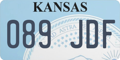 KS license plate 089JDF