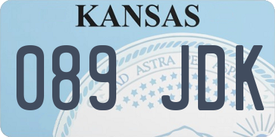 KS license plate 089JDK