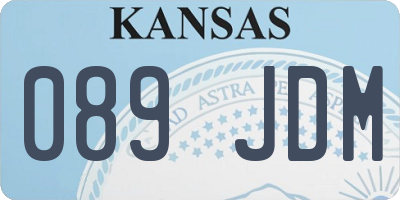 KS license plate 089JDM