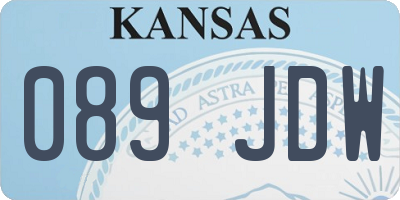 KS license plate 089JDW