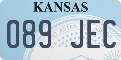 KS license plate 089JEC