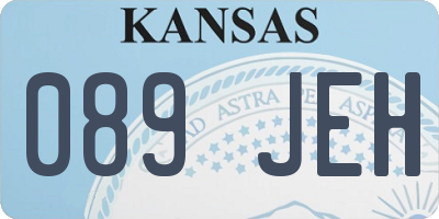 KS license plate 089JEH