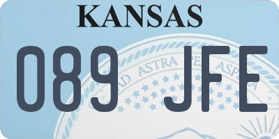 KS license plate 089JFE