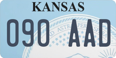 KS license plate 090AAD