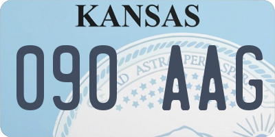 KS license plate 090AAG