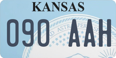 KS license plate 090AAH