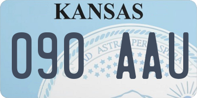KS license plate 090AAU