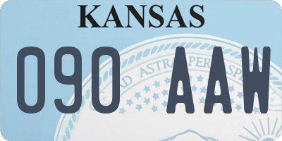 KS license plate 090AAW