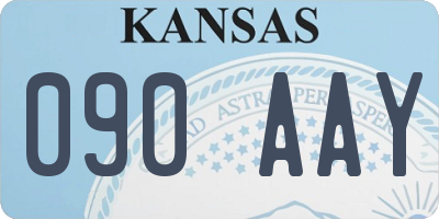 KS license plate 090AAY