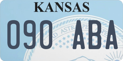 KS license plate 090ABA