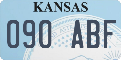 KS license plate 090ABF