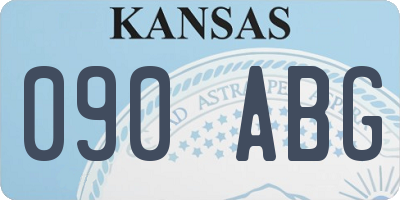 KS license plate 090ABG