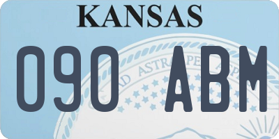 KS license plate 090ABM