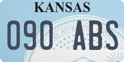 KS license plate 090ABS