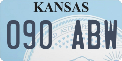 KS license plate 090ABW