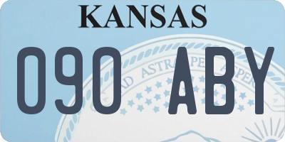 KS license plate 090ABY