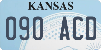KS license plate 090ACD