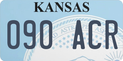 KS license plate 090ACR