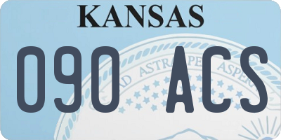 KS license plate 090ACS