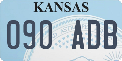 KS license plate 090ADB